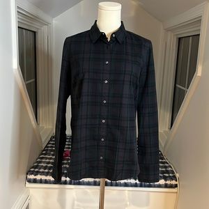 J Crew Slim Fit Shirt in Black Watch Plaid